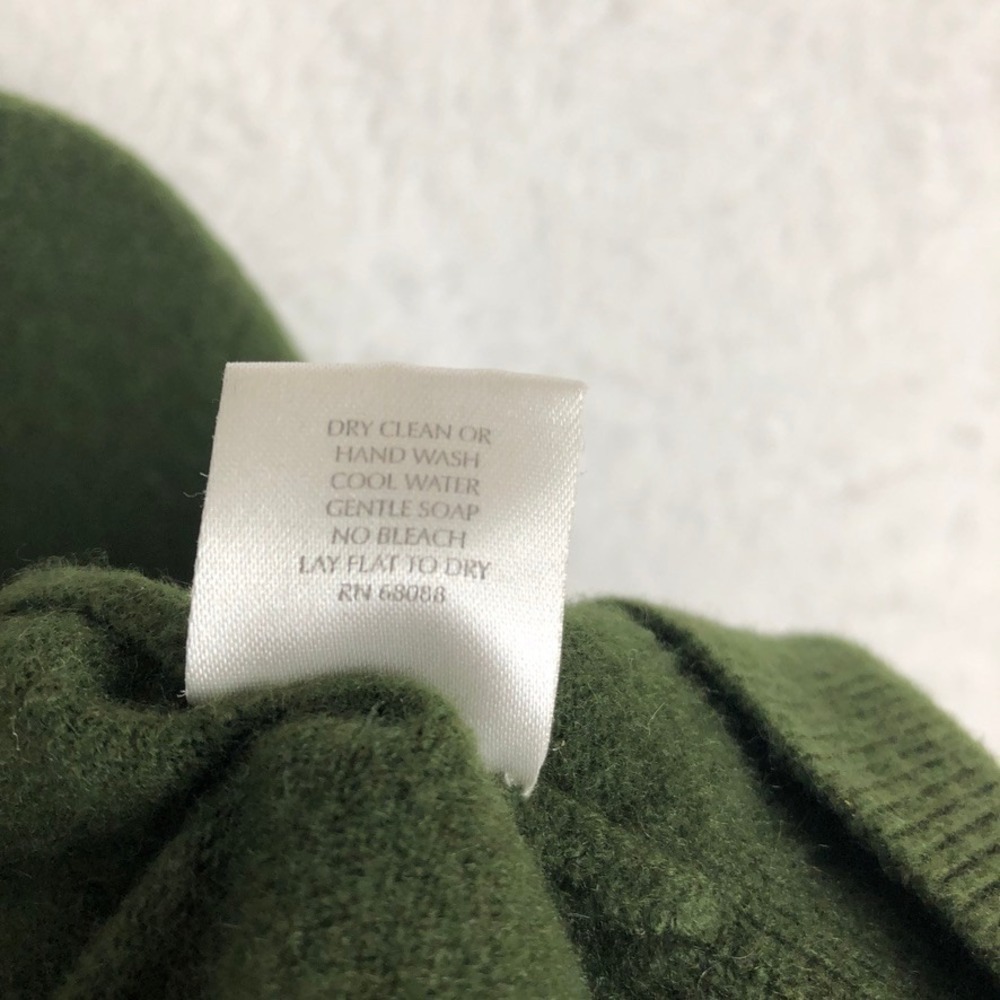 TSE 100% Pure Cashmere Long Sleeve Polo Sweater Men's XL Forrest Green Luxury - Picture 9 of 9